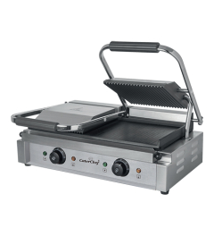 contact grill |smooth-ribbed|