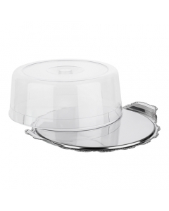 plateau à servir avec cloche Ø32cm